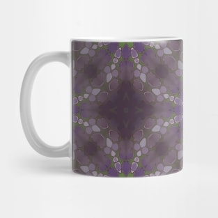 Green Center Purple Flower Pattern - WelshDesignsTP003 Mug